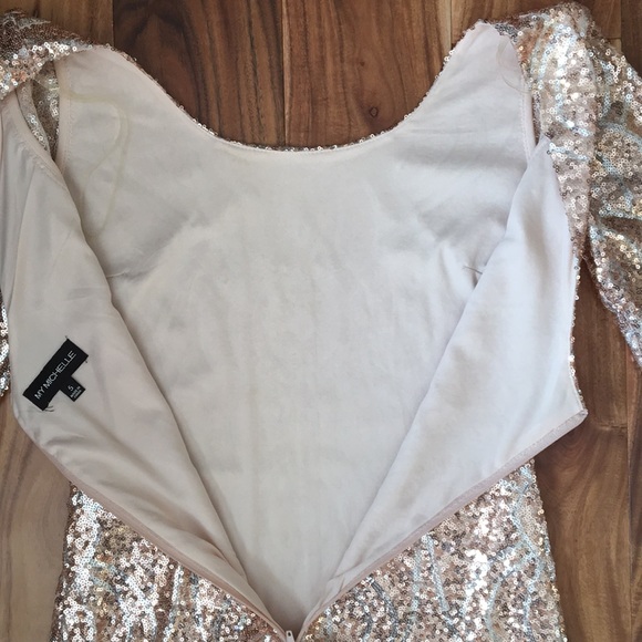 Rose gold and silver sequin dress - Picture 8 of 8